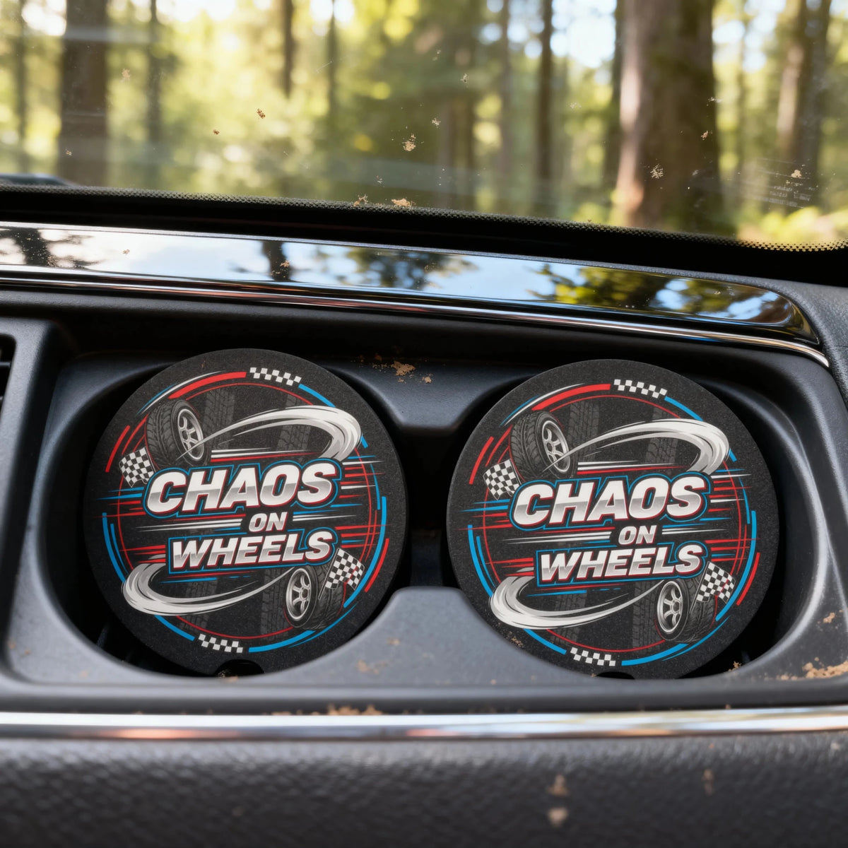Chaos on Wheels Car Coasters Set - Road Muse