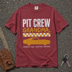 chili pit crew grandma comfort colors tee — vintage race car graphic motorsport shirt