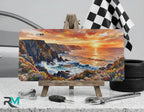 Coastal Sunset Cliffs Vanity Plate - Road Muse