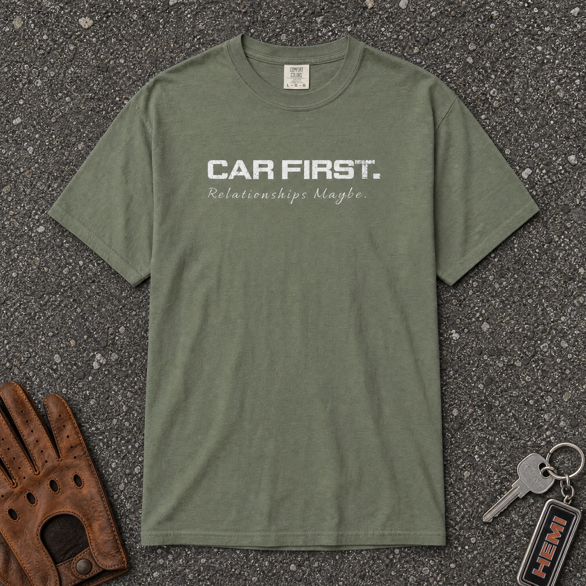 car first relationship maybe tshirt dark colors - funny car humor comfort colors tee