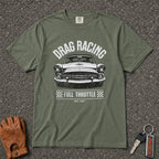 moss drag racing full throttle muscle car graphic tee — vintage comfort colors shirt
