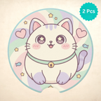 Cute Cat Car Coasters Set - Road Muse