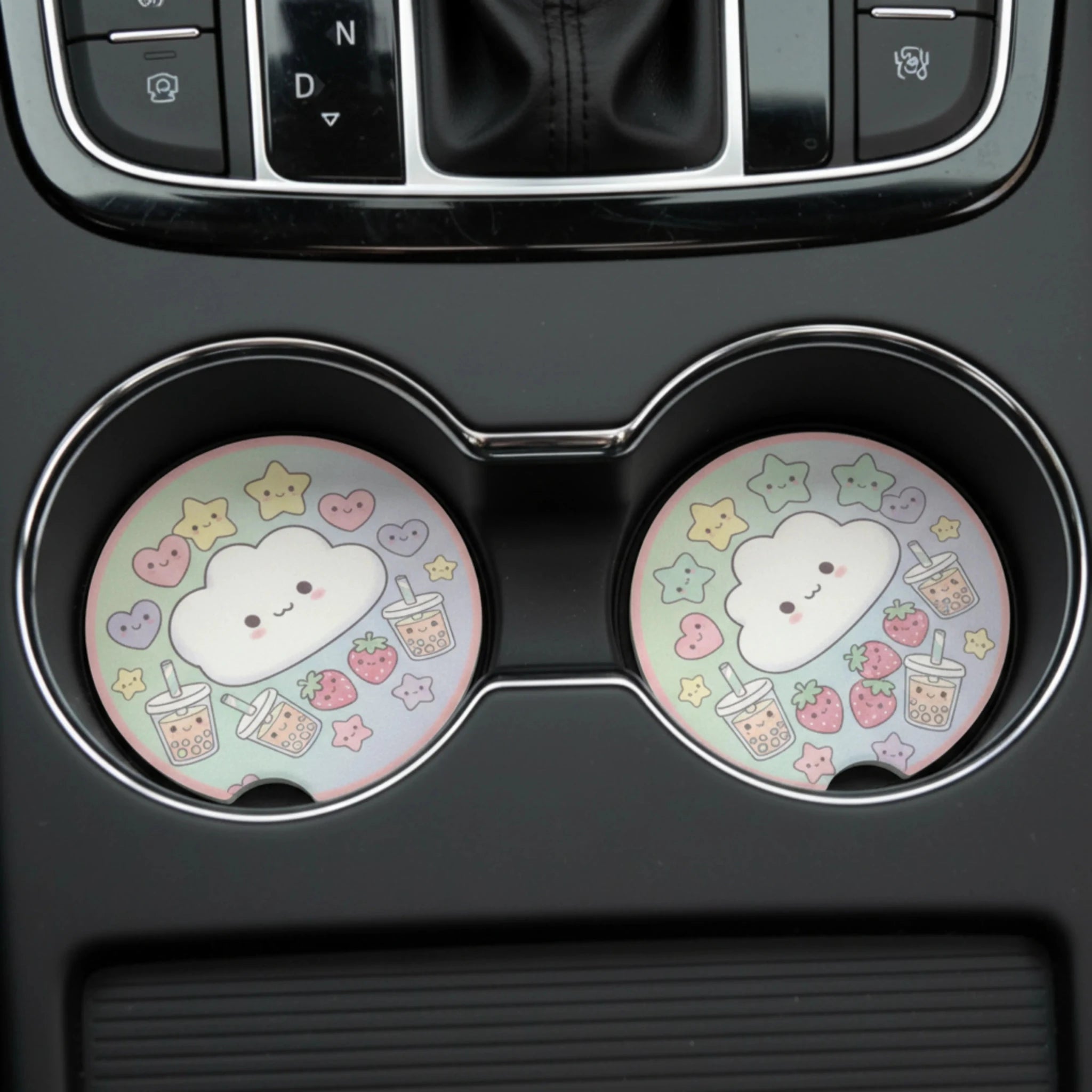 Cute Cloud Kawaii Car Coasters Set - Road Muse