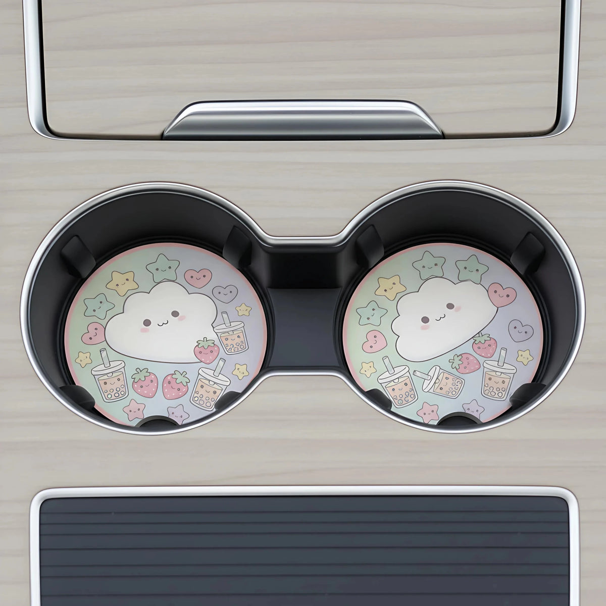 Cute Cloud Kawaii Car Coasters Set - Road Muse