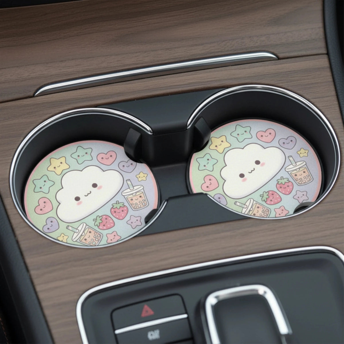 Cute Cloud Kawaii Car Coasters Set - Road Muse