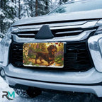 Dachshund Garden Scene Vanity Plate - Road Muse