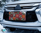 Dahlia Colorful Garden Vanity Plate - Road Muse