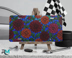 Dahlia Floral Pattern Vanity Plate - Road Muse