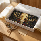 Deer Skull Moon Floral Vanity Plate - Road Muse