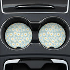 Delicate Daisy Car Coasters Set - Road Muse
