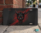 Demonic Oni Mask Vanity Plate - Road Muse