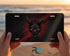Demonic Oni Mask Vanity Plate - Road Muse