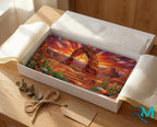 Desert Arch Sunset Cactus Vanity Plate - Road Muse