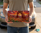 Desert Arch Sunset Cactus Vanity Plate - Road Muse