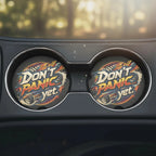 Don't Panic Yet Car Coasters Set - Road Muse