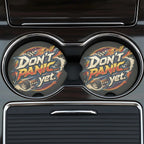 Don't Panic Yet Car Coasters Set - Road Muse
