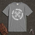 Eat Sleep Drive Repeat Piston Tee - Road Muse