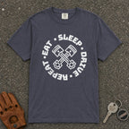 Eat Sleep Drive Repeat Piston Tee - Road Muse