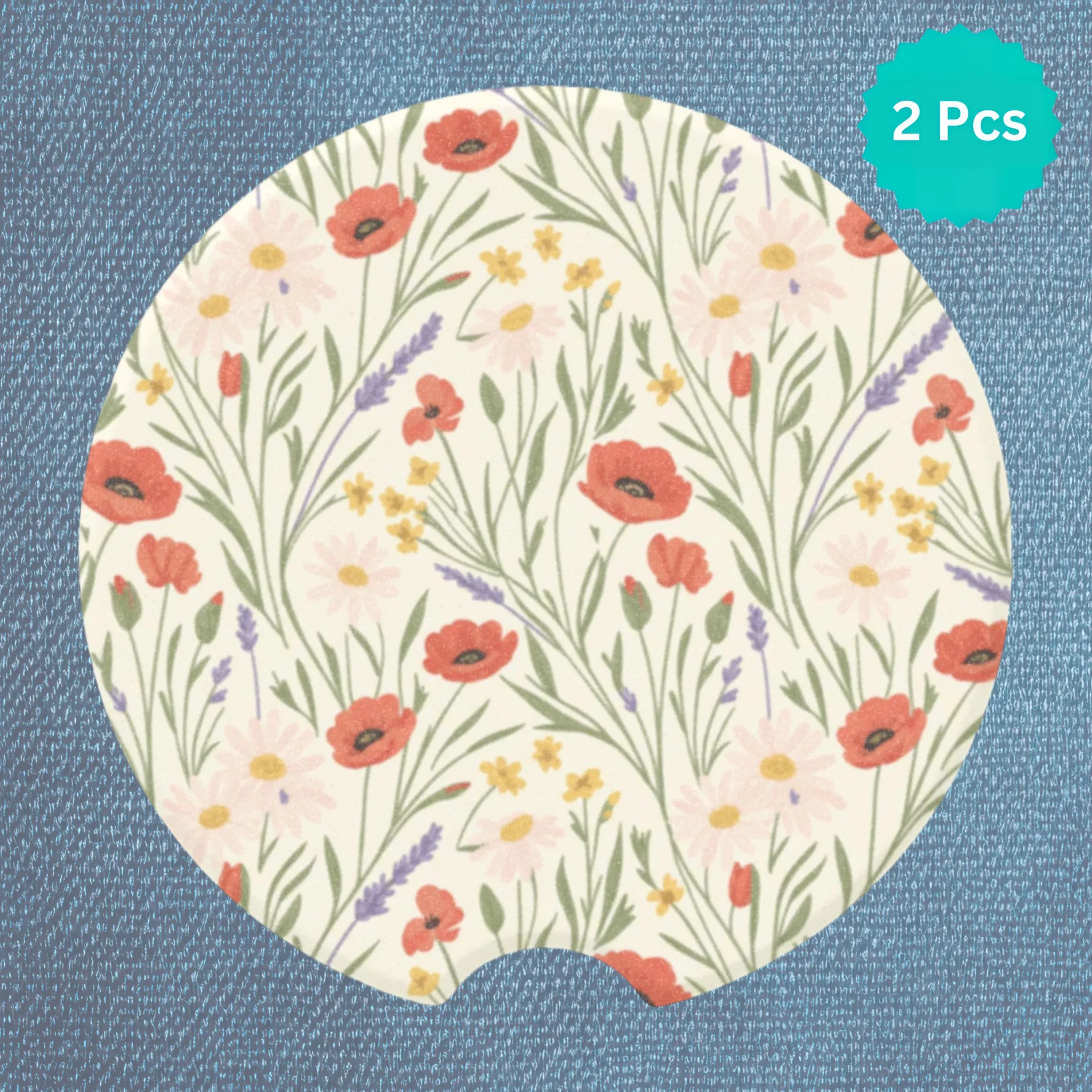 Eco-Friendly Floral Car Coasters Set - Road Muse