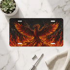 Fiery Phoenix Flaming Bird Vanity Plate - Road Muse