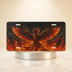 Fiery Phoenix Flaming Bird Vanity Plate - Road Muse