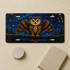 Owl Constellation Night Sky Vanity Plate
