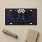 Mothman Silhouette Moonlit Vanity Plate