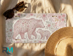 bear mom cub license plate flat lay — blush rose floral nursery front license plate