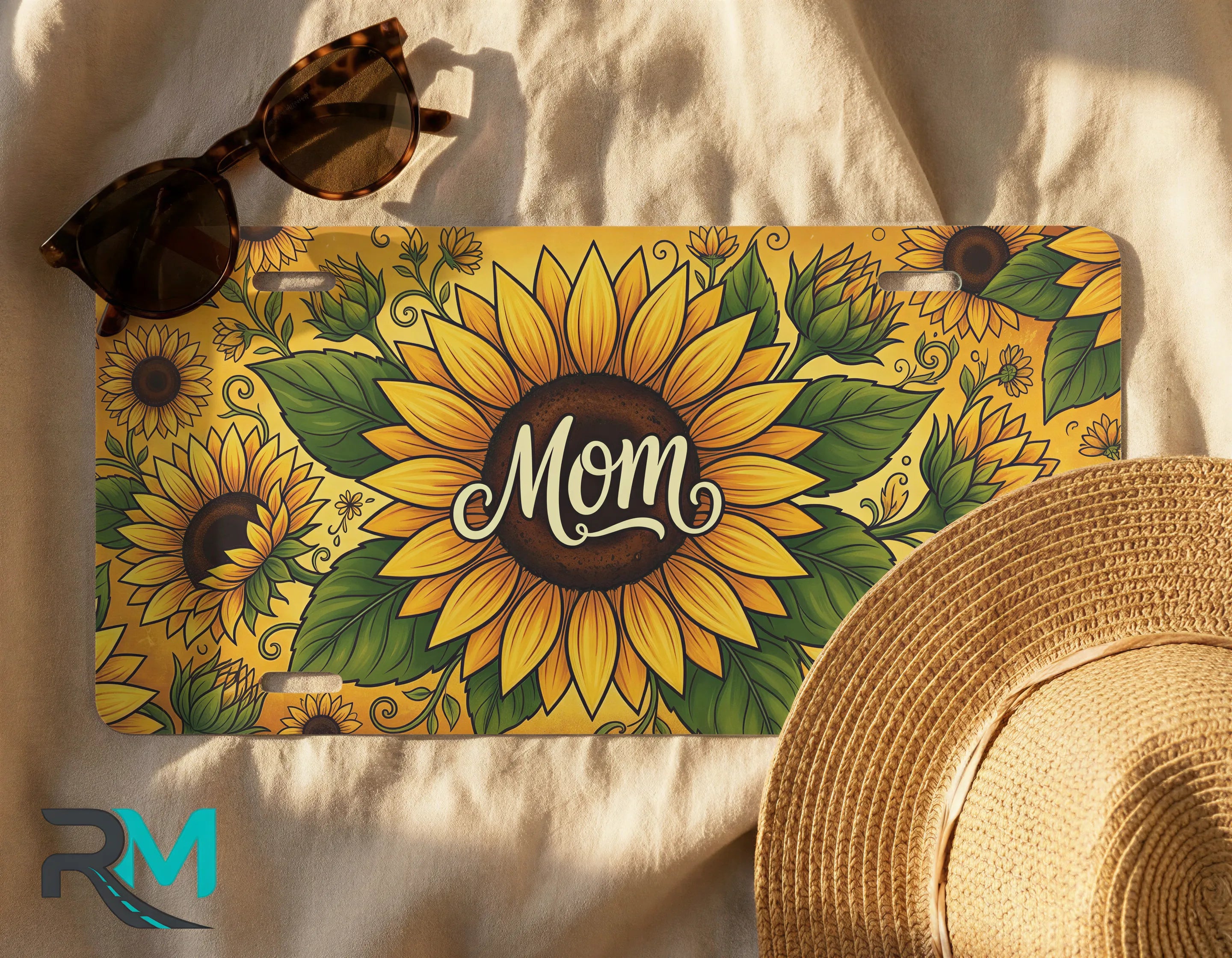 Sunflower Mom Vanity Plate