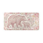Floral Bear Mom and Cub Vanity Plate - Road Muse