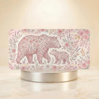 Floral Bear Mom and Cub Vanity Plate - Road Muse