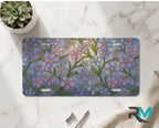 Forget-Me-Not Floral Stained Glass Vanity Plate - Road Muse