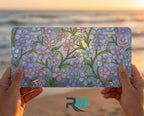 Forget-Me-Not Floral Stained Glass Vanity Plate - Road Muse