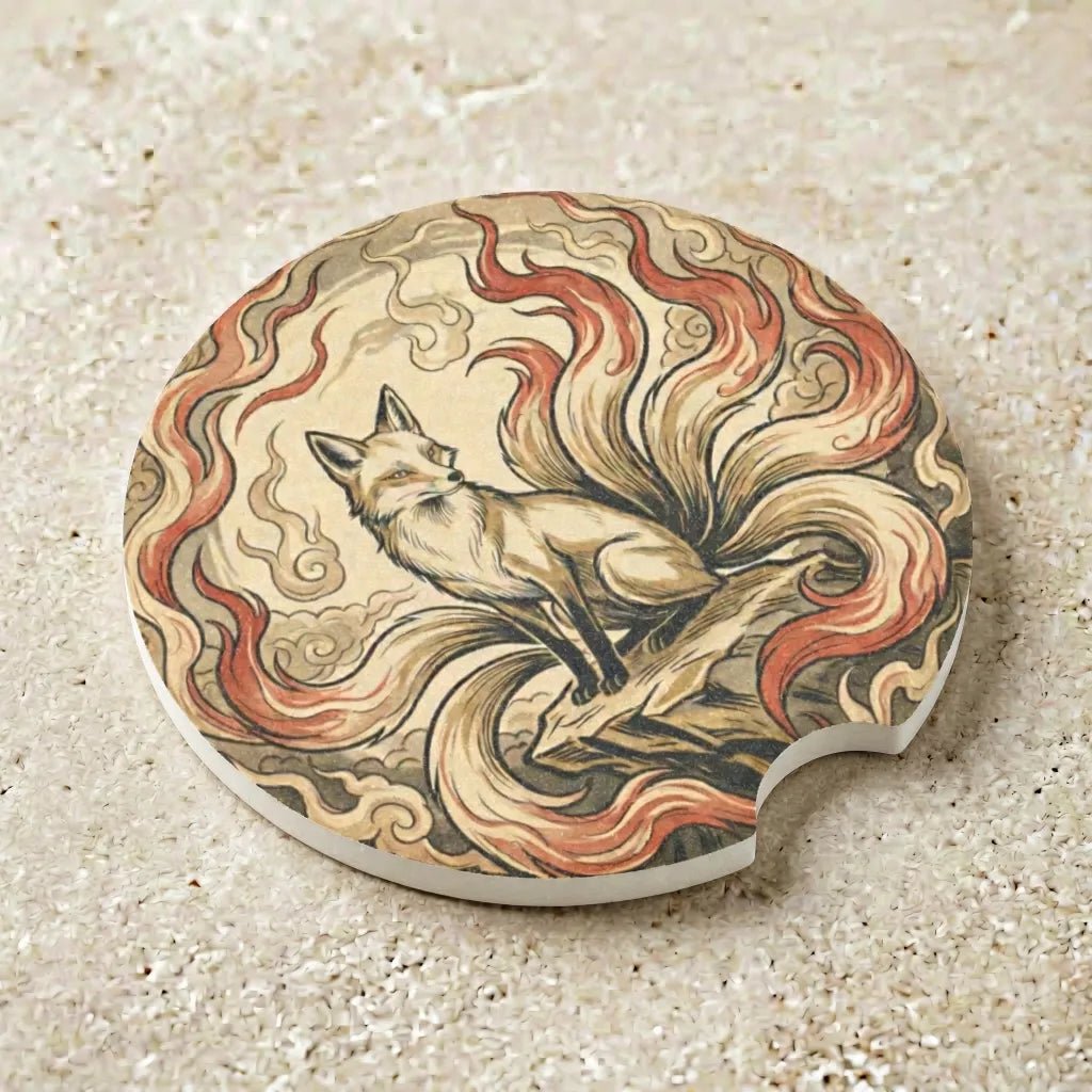 Fox Spirit Car Coasters Set - Road Muse