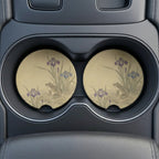 Frog and Iris Car Coasters Set - Road Muse