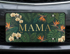 Tropical Floral Mama Vanity Plate