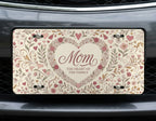 Mom Heart of the Family Vanity Plate