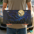 Full Moon Bats Gothic Vanity Plate - Road Muse