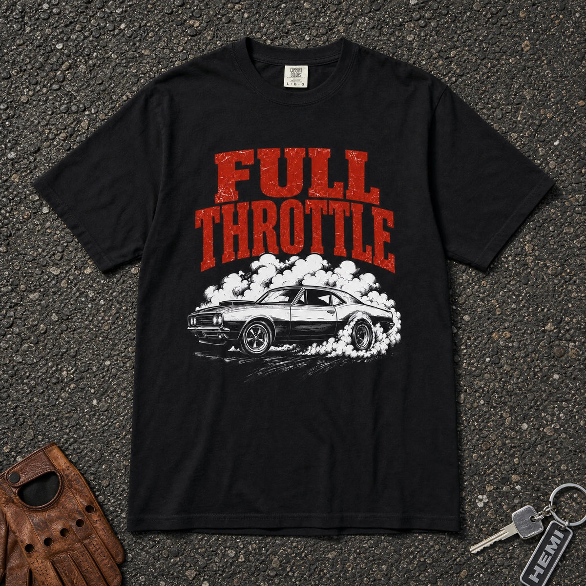 Full Throttle Retro Burnout Muscle Tee - Road Muse