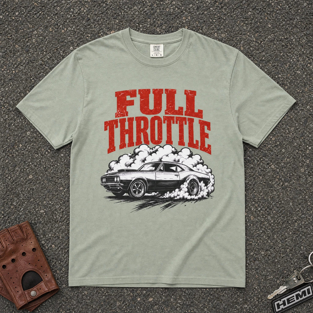 Full Throttle Retro Burnout Muscle Tee - Road Muse