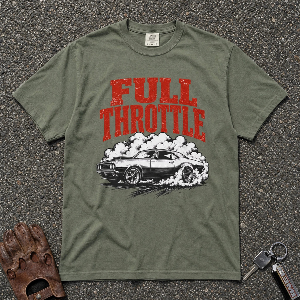 Full Throttle Retro Burnout Muscle Tee - Road Muse