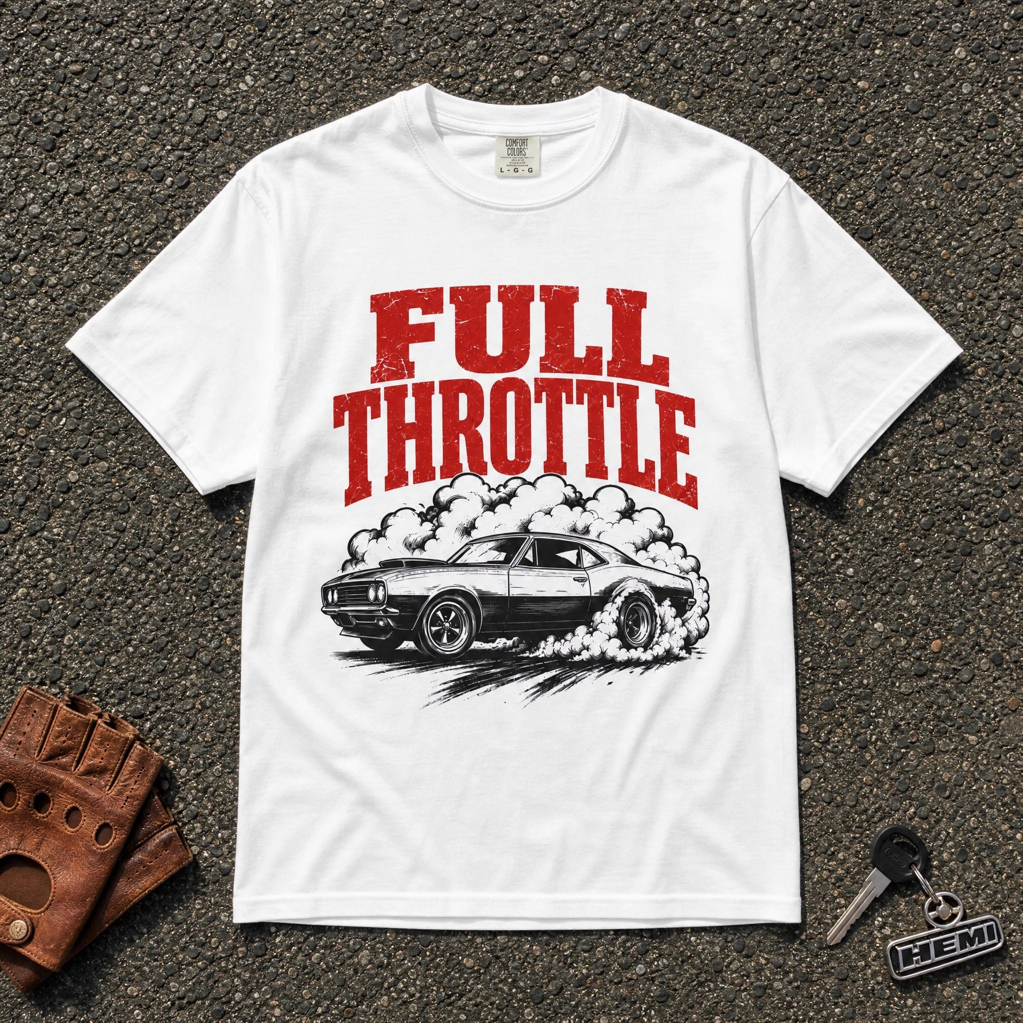 Full Throttle Retro Burnout Muscle Tee - Road Muse