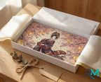 Geisha Cherry Blossoms Sakura Lanterns Vanity Plate - Road Muse