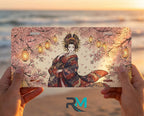 Geisha Cherry Blossoms Sakura Lanterns Vanity Plate - Road Muse