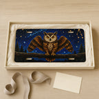 Owl Constellation Night Sky Vanity Plate