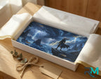 storm sorcerer vanity plate as gift — electric blue storm lightning mage license plate ready to give