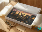 french bulldog paris vanity plate as gift — Eiffel Tower rooftop bulldog license plate ready to give