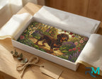 dachshund garden vanity plate as gift — jewel tone dachshund garden license plate ready to give