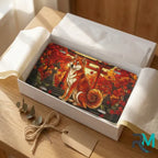 autumn fox torii vanity plate as gift — vermillion torii fox maple license plate ready to give