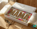 Leopard Floral Mama Bold Vanity Plate